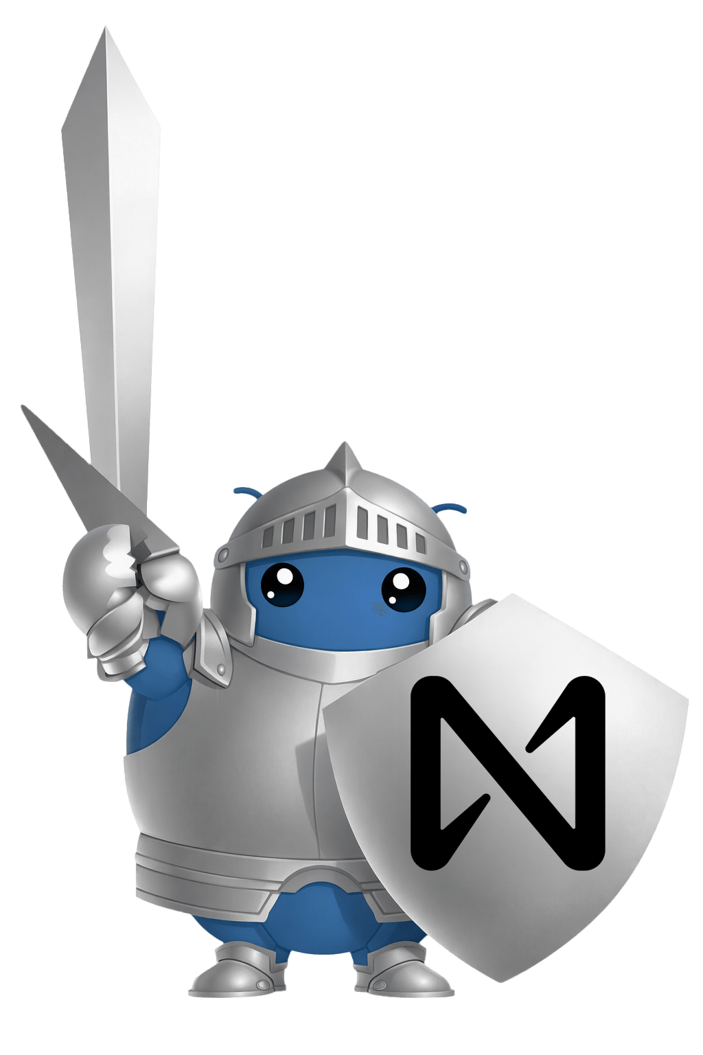 IronClaw mascot in armor holding a sword and a shield with the NEAR mark
